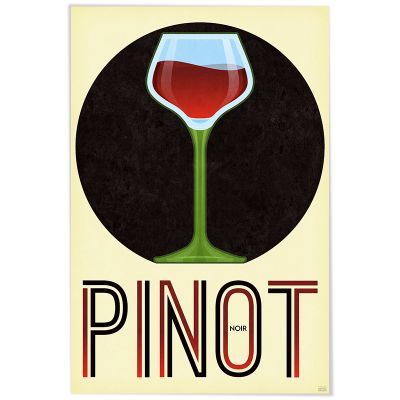 Affiche - Pinot Noir - Verre Vintage