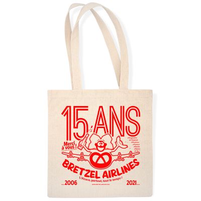 Womens Merci Tote Bags  Merci - Tote Bag En Coton - Noir & Rouge