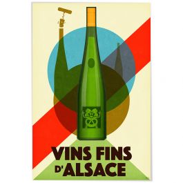 Poster Affiche l'étiquette de vin Vintage 